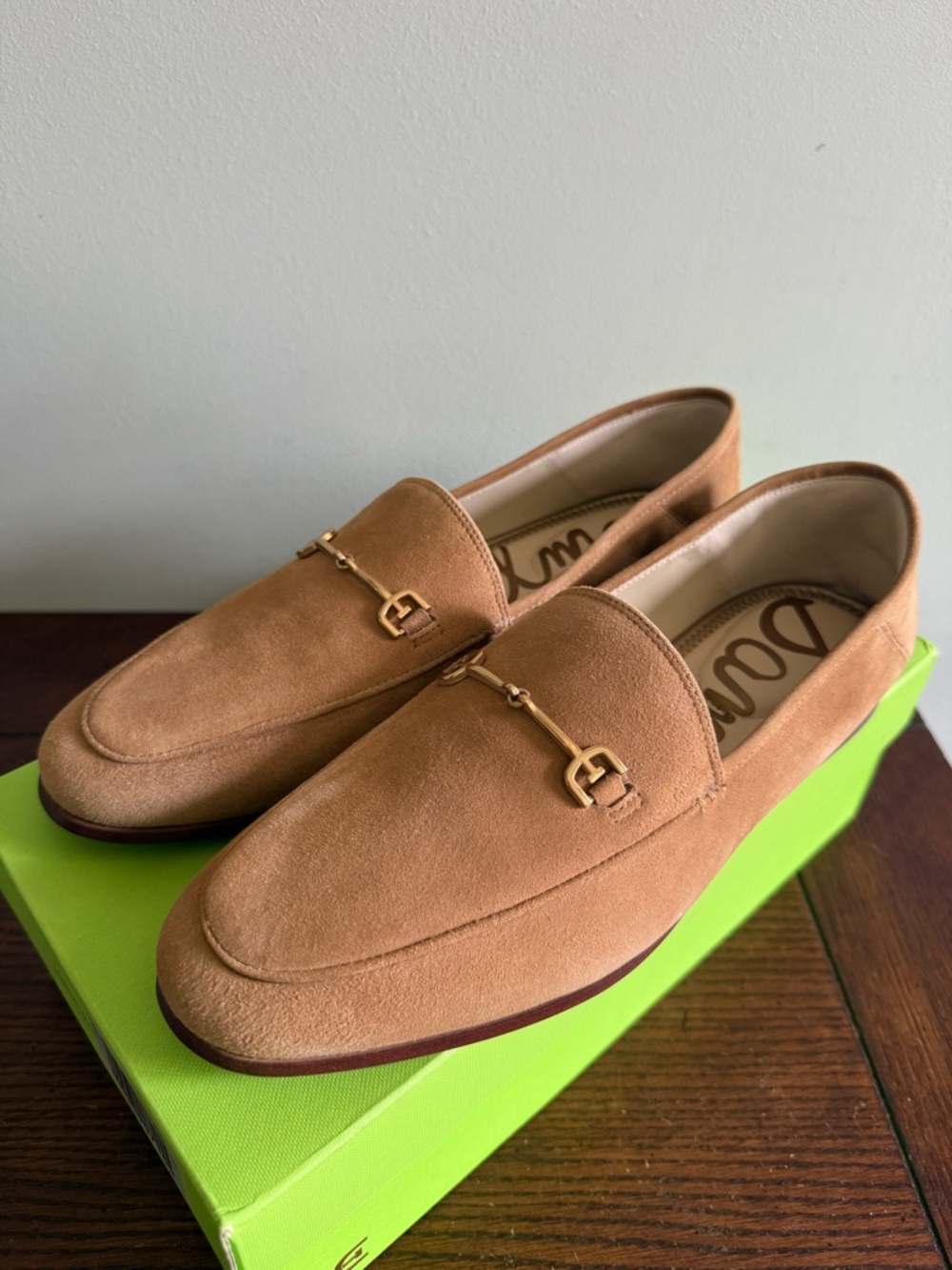 Sam Edelman Tan Suede Horsebit Loafers - Picture 3 of 8